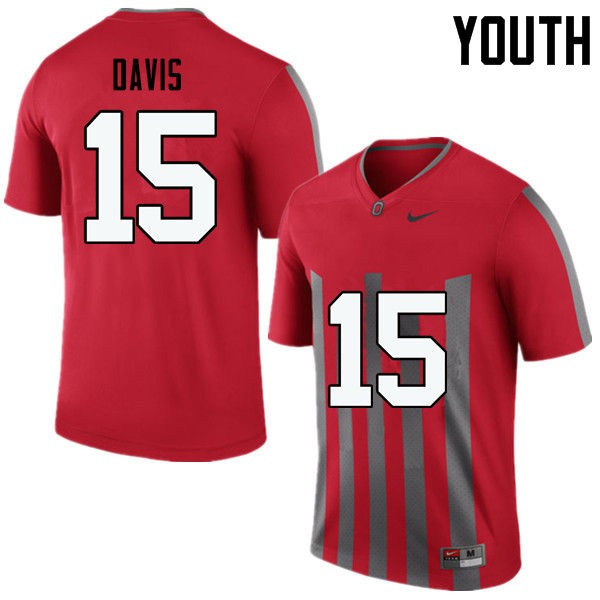 Ohio State Buckeyes #15 Wayne Davis Youth Player Jersey Throwback OSU21488